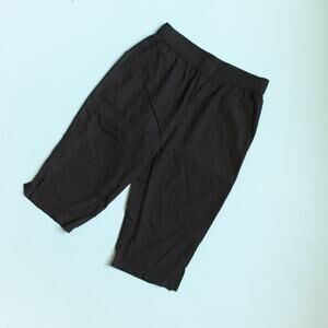 Eileen Fisher Black Gaucho Capri Pants Size Small Lagenlook Minimalist